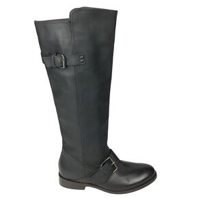 DV DOLCE VITA LEATHER MOTO BIKER TALL BOOTS 8